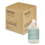 Diversified Hospitality Solutions Terra Pure Body Wash Gallon, Green Tea Lemongrass, 1 gal Bottle, 4/Carton (DHS002294) Case of 4