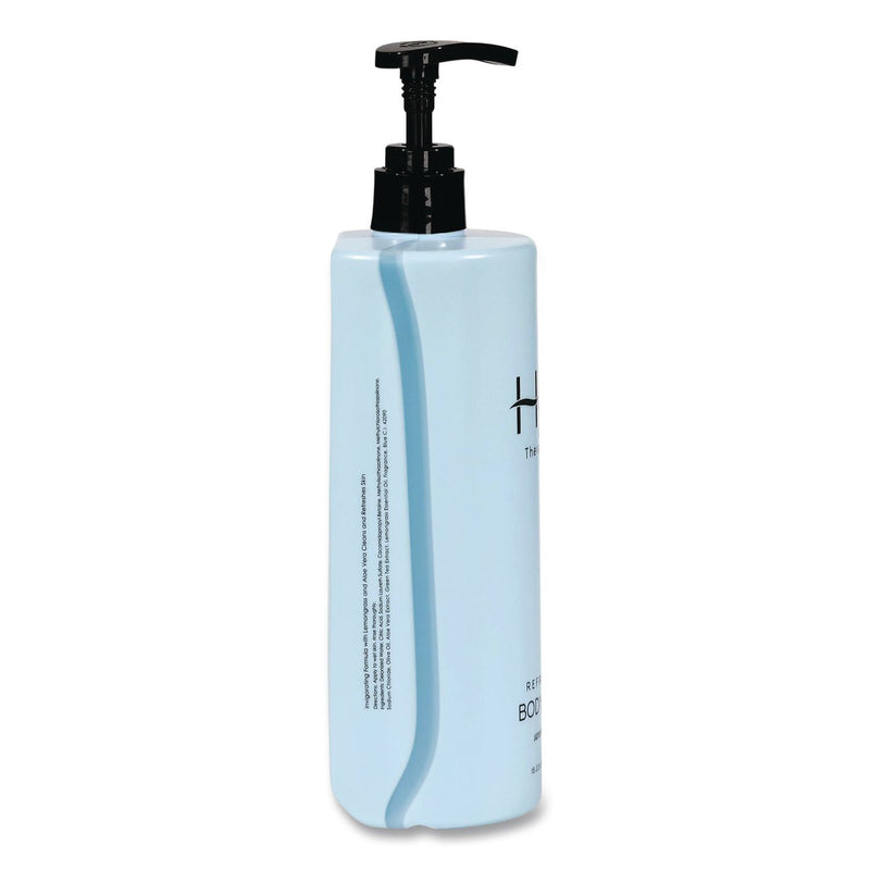 Diversified Hospitality Solutions H2O Therapy Body Wash Air Pump, White Tea and Lemongrass Scent, 16.23 oz Bottle, 12/Carton (DHS259829) Case of 12