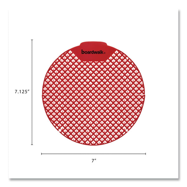 Boardwalk® Urinal Screen, Cherry Scent, Red, 1.8 oz, Dozen (BWK1008) 1 Dozen