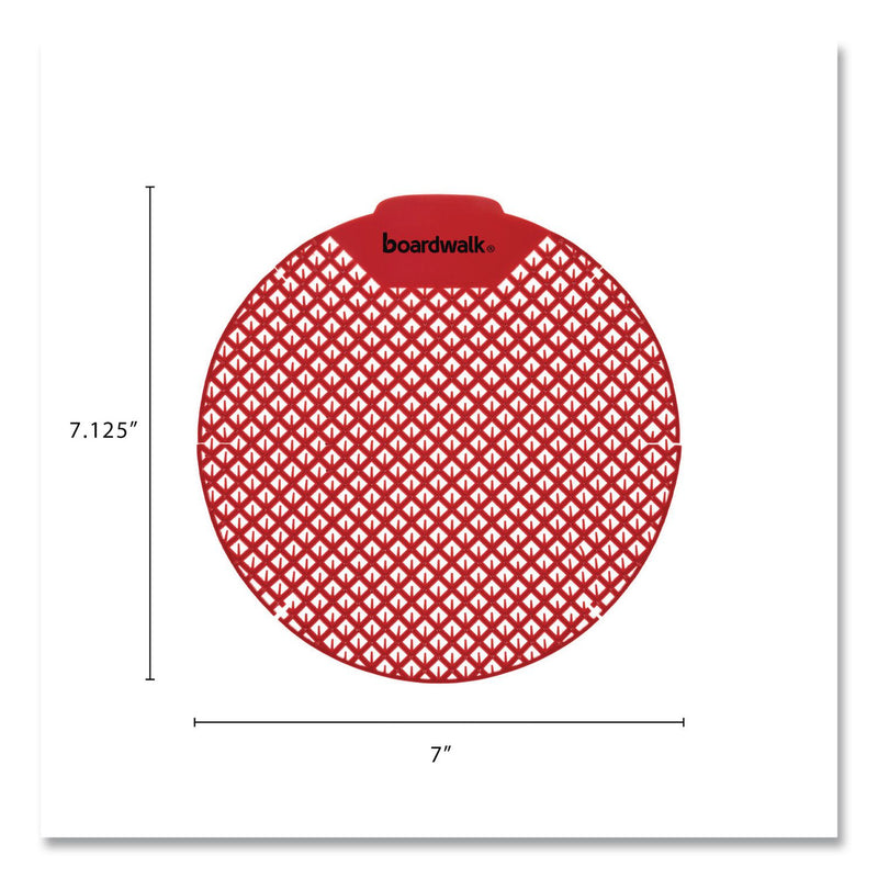 Boardwalk® Urinal Screen, Cherry Scent, Red, 1.8 oz, Dozen (BWK1008) 1 Dozen