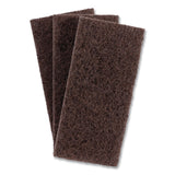 Boardwalk® Heavy-Duty Utility Pad, 4.62 x 10, Brown, 10/Carton (BWK403B) Case of 10
