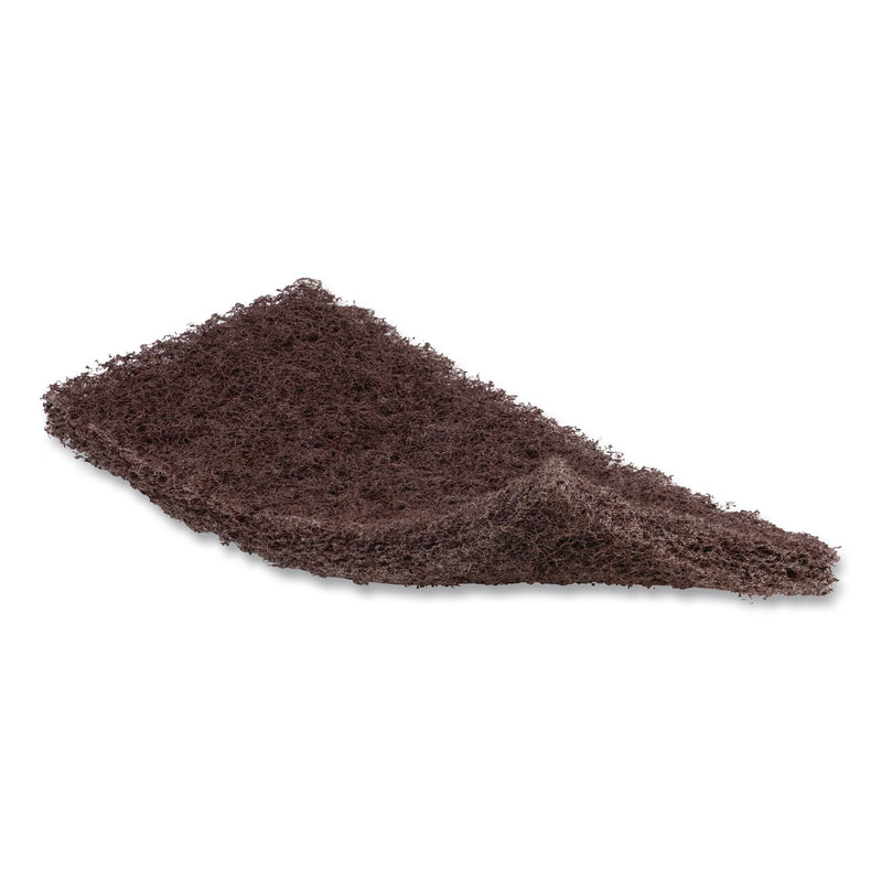 Boardwalk® Heavy-Duty Utility Pad, 4.62 x 10, Brown, 10/Carton (BWK403B) Case of 10