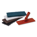 Boardwalk® Heavy-Duty Utility Pad, 4.62 x 10, Brown, 10/Carton (BWK403B) Case of 10