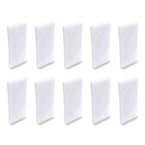 Boardwalk® Fine Grade Utility Pad, 4.62 x 10, White, 10/Carton (BWK401B) Case of 10