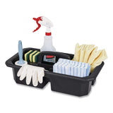 Rubbermaid® Commercial Cleaning Caddy, Compatible with Full Size and Compact Housekeeping Carts, Plastic, Black, 6/Carton (RCP2202586) Case of 6