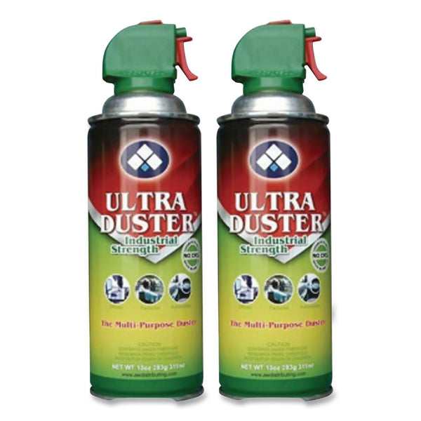 Ultra Duster™ Industrial Strength Compressed Air Duster Cleaner, 10 oz Can, 2/Pack (ULDUDS10P2) Pack of 2