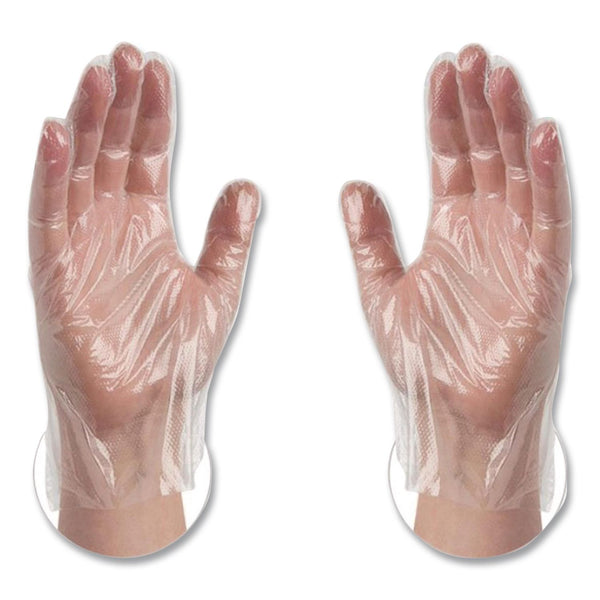 X3® by AMMEX® Poly Food Safe Industrial Gloves, Powder-Free, Medium, Clear, 500/Box (AXCPGLOVEM500) Box of 500
