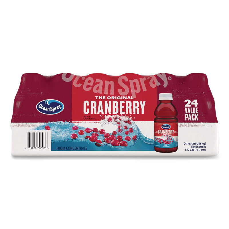 Ocean Spray® Cranberry Juice Cocktail, Cranberry, 10 oz Bottle, 24/Carton (GRR22002661) Case of 24
