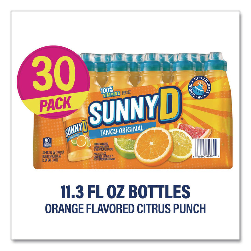 SUNNY D® Tangy Original Sport Bottle, Orange, 11.3 oz Bottle, 30/Carton (GRR22002659) Case of 30