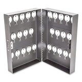 CONTROLTEK® Combination Lockable Key Cabinet, 28-Key, 7.75 w x 3.25 d x 11.5 h, Metal, Gray (CNK500150) Each