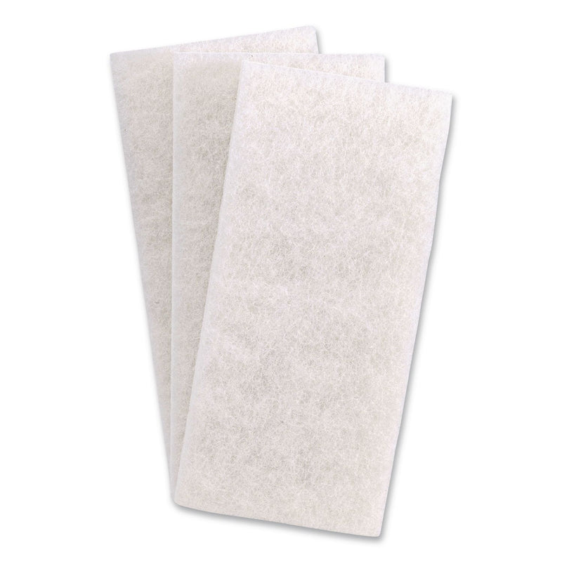 Boardwalk® Fine Grade Utility Pad, 4.62 x 10, White, 10/Carton (BWK401B) Case of 10