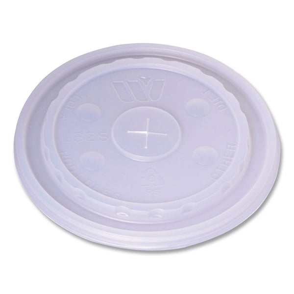 WinCup® Plastic Lids for Foam Cups and Bowls, Slotted, Fits 32 oz to 64 oz Cold Cups, Translucent, 1,000/Carton (WCP221936) Case of 1000