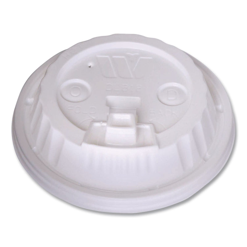 WinCup® Plastic Lids for Foam Cups and Bowls, Dome, Fits 12 oz to 24 oz Hot Cups, White, 1,000/Carton (WCP222061) Case of 1000
