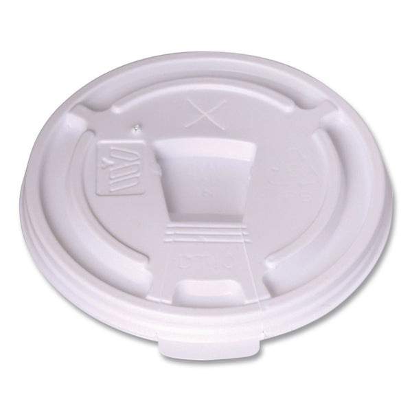 WinCup® Plastic Lids for Foam Cups and Bowls, Drink-Thru, Fits 10 oz Hot Cups, White, 1,000/Carton (WCP222064) Case of 1000