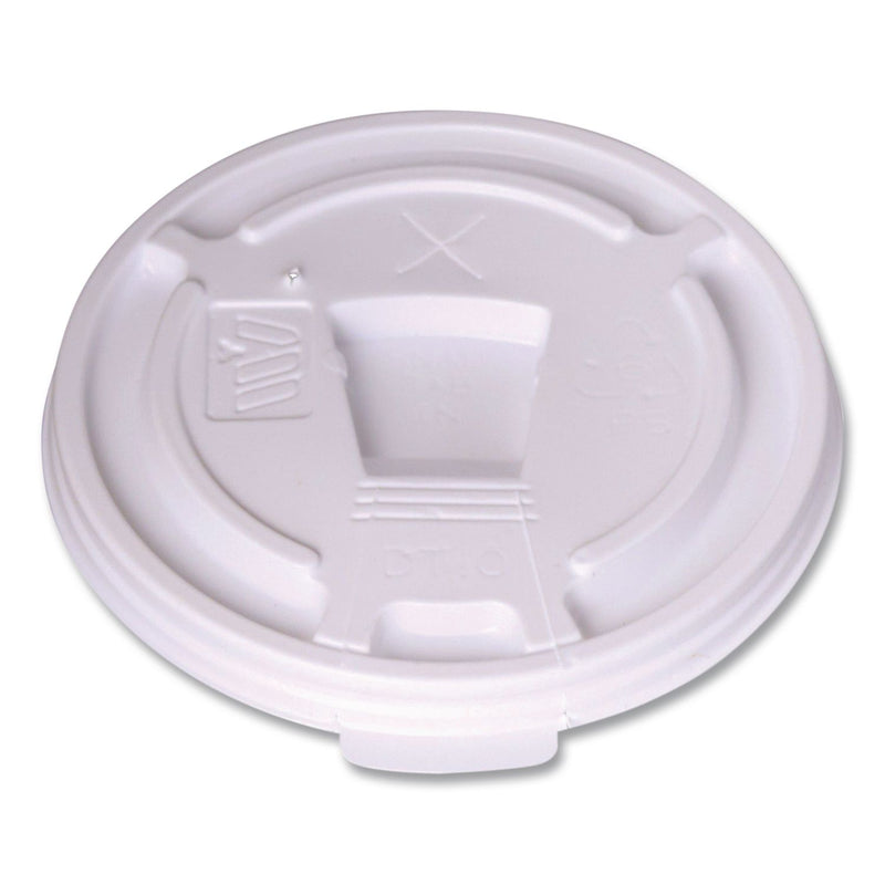 WinCup® Plastic Lids for Foam Cups and Bowls, Drink-Thru, Fits 10 oz Hot Cups, White, 1,000/Carton (WCP222064) Case of 1000