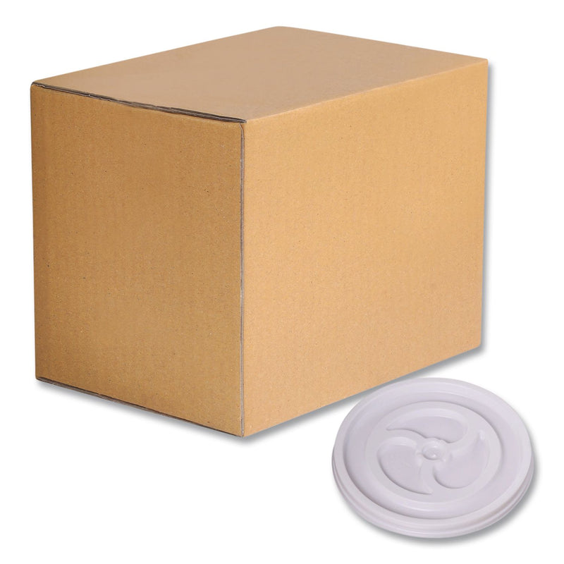 WinCup® Plastic Lids for Foam Cups and Bowls, Vented, Fits 6 oz Hot Cups, White, 1,000/Carton (WCP222076) Case of 1000