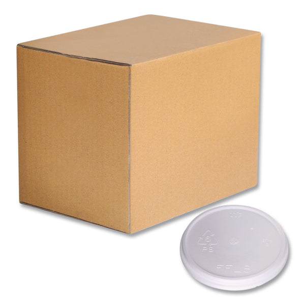 WinCup® Plastic Lids for Foam Cups and Bowls, Fits 8 oz to 16 oz Cups/5 oz to 10 oz Bowls, White, 500/Carton (WCP222086) Case of 500