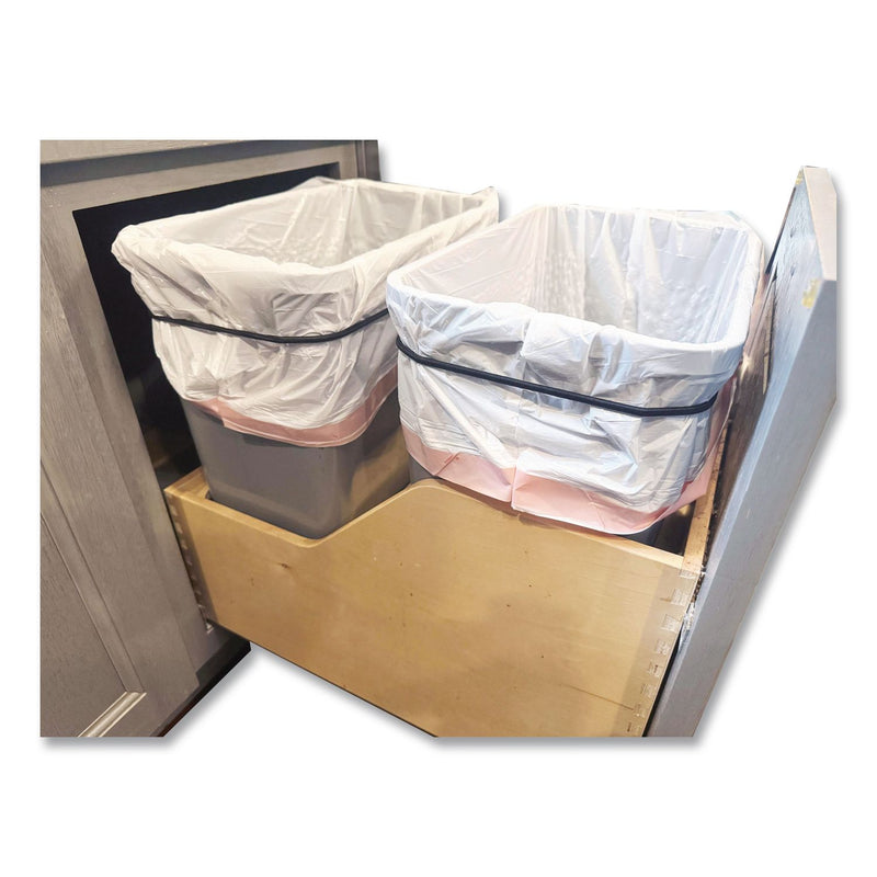 BAND IT® Trash Can Loops, for 5 gal to 20 gal Can, 0.25" x 16", Black, 36/Carton (AMY40515) Case of 36