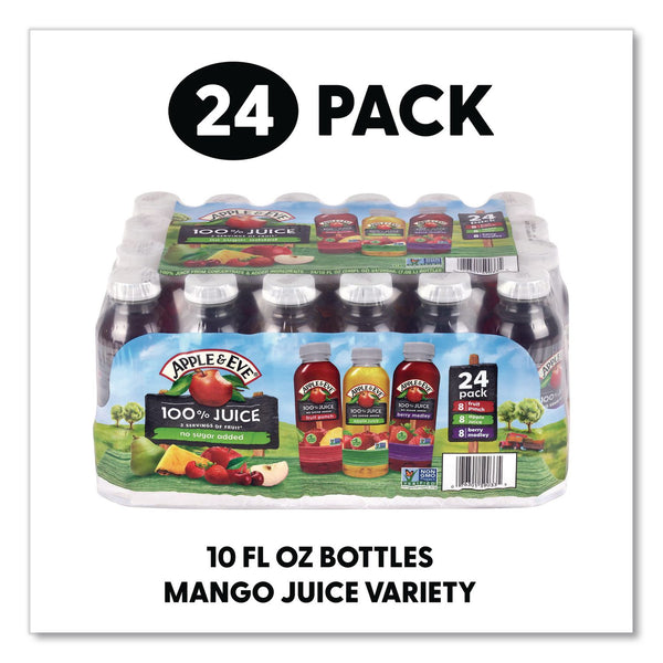 Apple & Eve® 100% Fruit Juice Variety Pack, Assorted Flavors, 10 oz Bottle, 24/Carton (GRR22002662) Case of 24