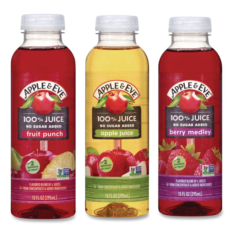 Apple & Eve® 100% Fruit Juice Variety Pack, Assorted Flavors, 10 oz Bottle, 24/Carton (GRR22002662) Case of 24