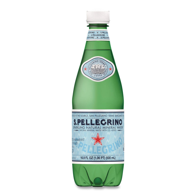 S. Pellegrino® Sparkling Water Bottles, Unflavored, 16.9 oz Bottle, 24/Carton (GRR22002683) Case of 24