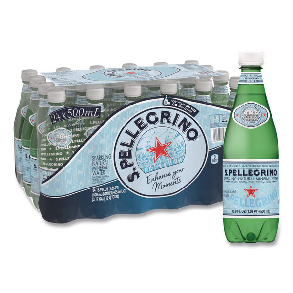 S. Pellegrino® Sparkling Water Bottles, Unflavored, 16.9 oz Bottle, 24/Carton (GRR22002683) Case of 24