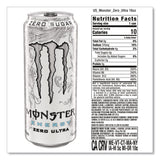 Monster Energy® Ultra Zero, Original, 16 oz Bottle, 24/Carton (GRR22002677) Case of 24