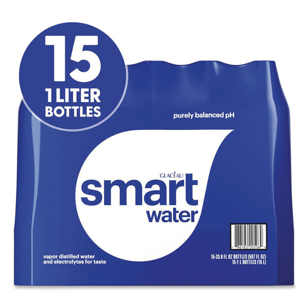 smartwater® Vapor-Distilled Water, Unflavored, 33.8 oz Bottle, 15/Carton (GRR22002684) Case of 15