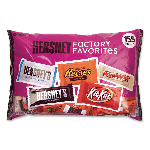 Hershey®'s Snack Size Bulk Candy Assortment, Assorted Flavors, Individually Wrapped, 155 Pieces (GRR22002629) Each