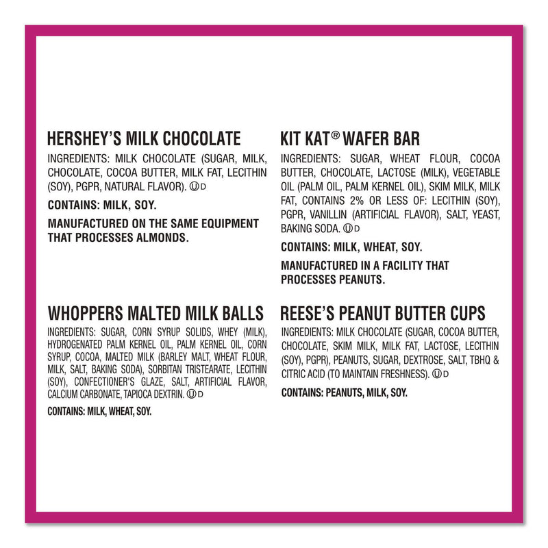 Hershey®'s Snack Size Bulk Candy Assortment, Assorted Flavors, Individually Wrapped, 155 Pieces (GRR22002629) Each