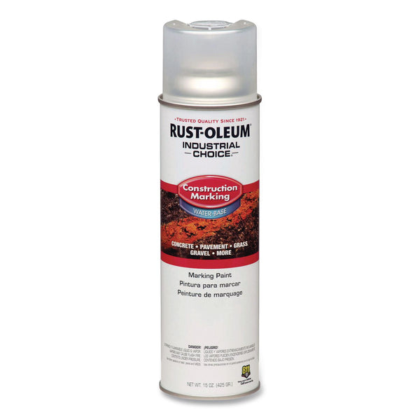 Rust-Oleum® Industrial Choice M1400 System Water-Based Construction Marking Paint, Gloss Clear, 17 oz Aerosol Can, 12/Carton (RST264693) Case of 12