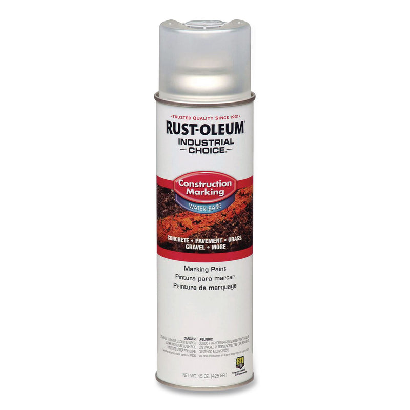 Rust-Oleum® Industrial Choice M1400 System Water-Based Construction Marking Paint, Gloss Clear, 17 oz Aerosol Can, 12/Carton (RST264693) Case of 12