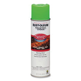 Rust-Oleum® Industrial Choice M1400 System Water-Based Construction Marking Paint, Gloss Fluorescent Green, 17 oz Aerosol Can, 12/Carton (RST264700) Case of 12