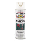 Rust-Oleum® Inverted Marking Spray Paint, Flat White, 15 oz Aerosol Can, 6/Carton (RST2592838) Case of 6