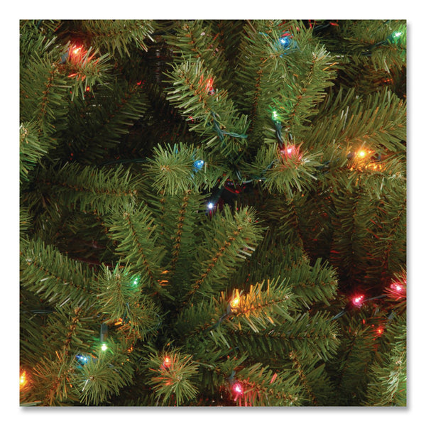 National Tree Company® Pre-Lit North Valley Spruce Tree, 42" x 42" x 78", Green Tree, Green Tree Stand (NTTNRV730165) Each