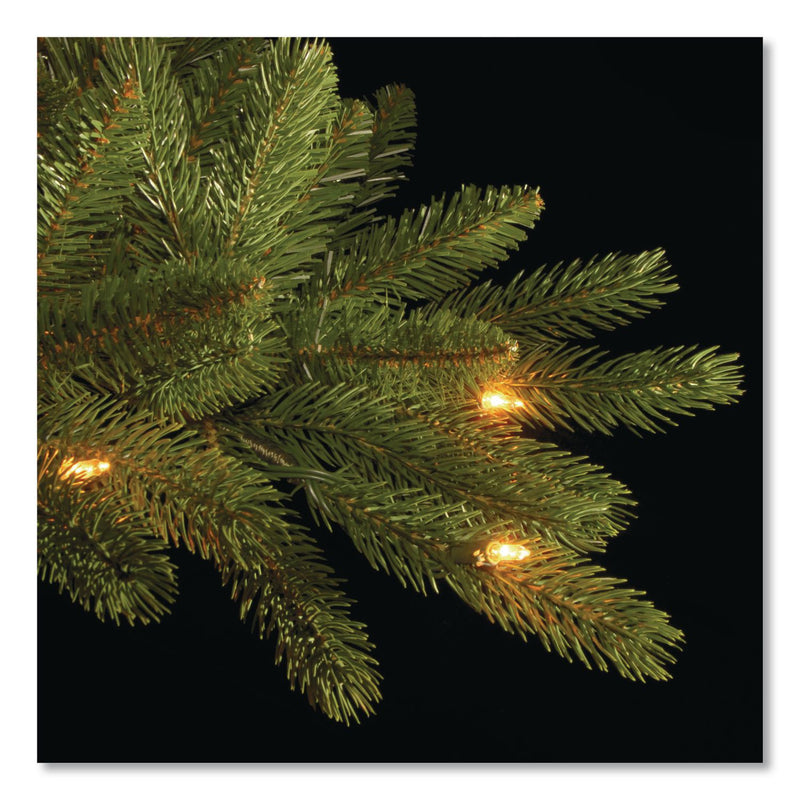 National Tree Company® Pre-Lit Grande Fir Medium Tree, 50" x 50" x 90", Green Tree, Green Tree Stand (NTTPEGF430775) Each