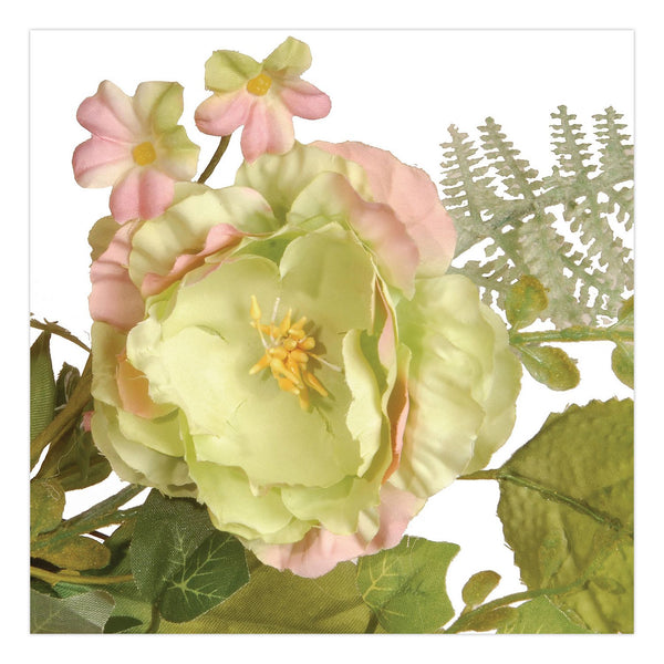 National Tree Company® Spring Wreath, 22" Diameter x 3" h, Green/Pink/Red/Yellow (NTTRAS1503261) Each