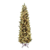 National Tree Company® Pre-Lit Carolina Pine Slim Tree, 29" x 29" x 78", Green Tree, Green Tree Stand (NTTCAP333065) Each