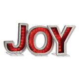 National Tree Company® Pre-Lit LED JOY Decoration, AC Powered, Blue/Green/Red LED Lights, 1.75" x 55" x 18", Red (NTTDF000021X) Each