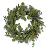 National Tree Company® Eucalyptus and Baby's Breath Spring Wreath, 22" Diameter x 5" h, Green (NTTDL8765F22213) Each