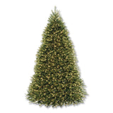 National Tree Company® Pre-Lit Dunhill Fir Tree, 66" x 66" x 108", 900 Clear Lights, Green Tree, Green Tree Stand (NTTDUH90LO) Each