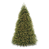 National Tree Company® Pre-Lit Dunhill Fir Tree, 66" x 66" x 108", 1,100 Clear Lights, Green Tree, Green Tree Stand (NTTDUH90LOS6) Each