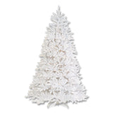 National Tree Company® Pre-Lit Dunhill Fir White Tree, 55" x 53" x 78", White Tree, White Tree Stand (NTTDUWH65LO) Each