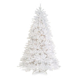 National Tree Company® Pre-Lit Dunhill Fir White Tree, 59" x 55" x 84", White Tree, White Tree Stand (NTTDUWH70LO) Each