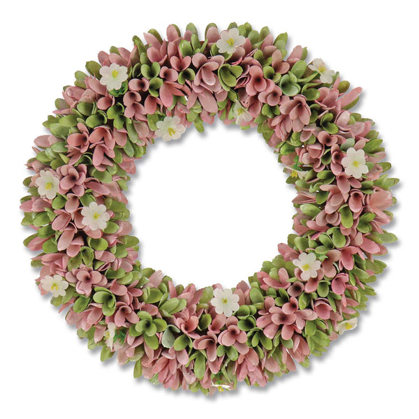 National Tree Company® Spring Pink Floral Wreath, 18" x 18" x 3.93", Pink (NTTEG79C0055181) Each