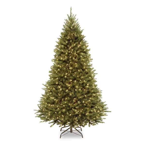 National Tree Company® Pre-Lit Kingswood Fir Tree, 55" x 55" x 90", Green Tree, Green Tree Stand (NTTKW7D5375) Each