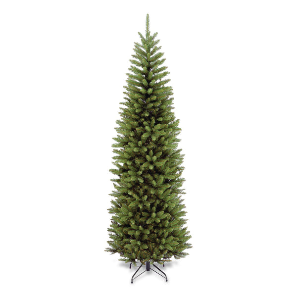 National Tree Company® Kingswood Fir Pencil Tree, 29" x 29" x 84", Green Tree, Green Tree Stand (NTTKW750070) Each