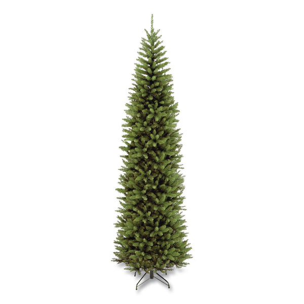 National Tree Company® Kingswood Fir Pencil Tree, 35" x 35" x 108", Green Tree, Green Tree Stand (NTTKW750090) Each