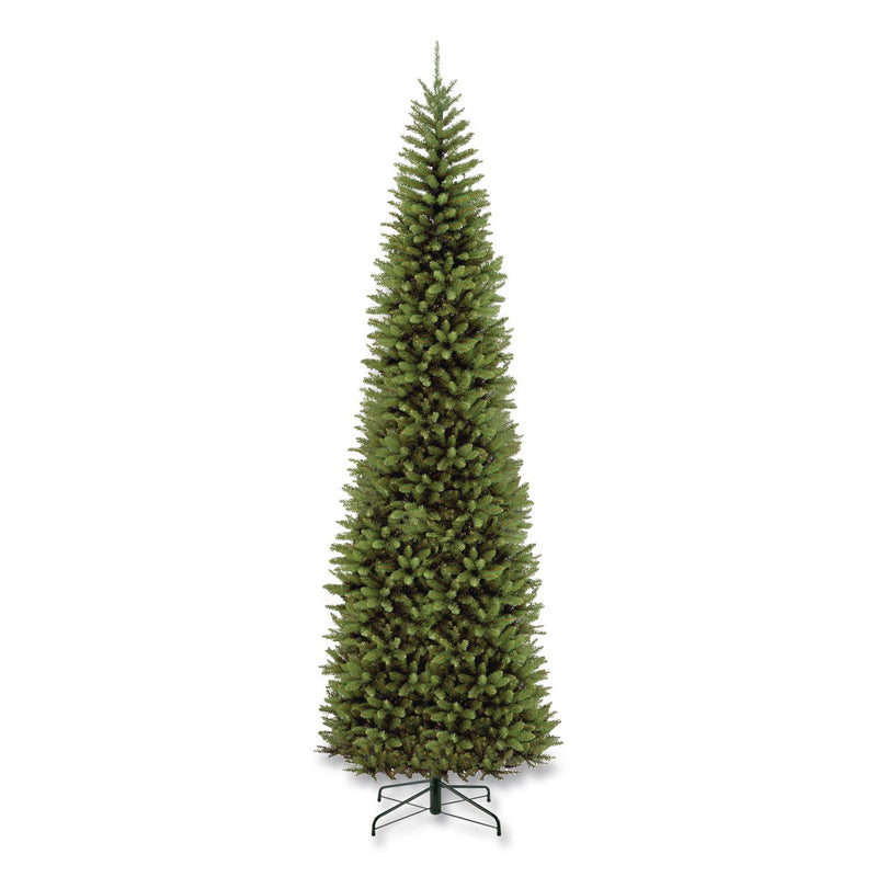 National Tree Company® Kingswood Fir Pencil Tree, 46" x 46" x 144", Green Tree, Green Tree Stand (NTTKW7500120) Each
