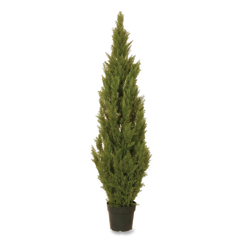 National Tree Company® Artificial Arborvitae, 13" x 13" x 60", Green Tree, Green Pot (NTTLMC4700601) Each